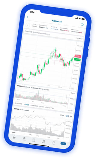 Dashboard live del portafoglio nell'app di crypto trading Averianza