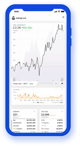 Statistiche crypto in tempo reale visualizzate su un tracker di portafoglio mobile